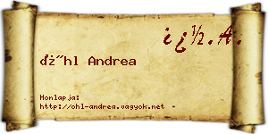 Öhl Andrea névjegykártya